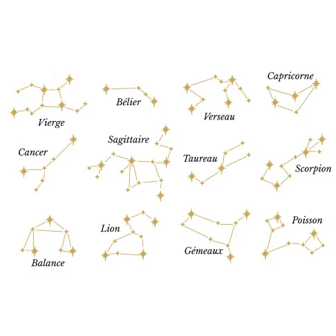 Bijoux en vraies fleurs personnalisable avec constellation signe astrologique