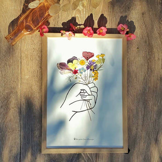 Herbier personnalisable "Offrir un bouquet"  - 1 - cadre fleurs