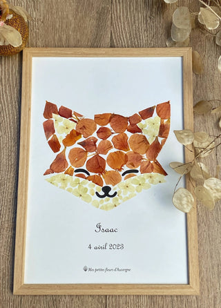 Tirage d'art / affiche / poster de l'herbier renard en fleurs séchées d'Auvergne. Parfait pour une chambre d'enfant  - 3