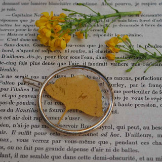 Broche de cheveux dorée avec une feuille de ginkgo biloba - bijoux vraies fleurs Clermont