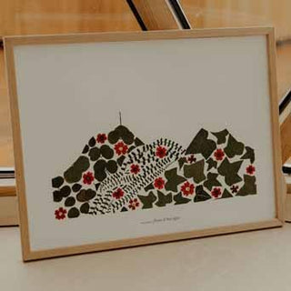Tirage d'art / affiche / poster de l'herbier Puy-de-Dôme A3 en fleurs séchées d'Auvergne  - 4