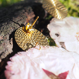 Bijou fleuri - Boucles d'oreilles sakura en fleurs de cerisier du Japon attache