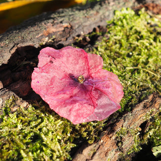 Bijou fleur - Broche vêtement en fleur de coquelicot rouge