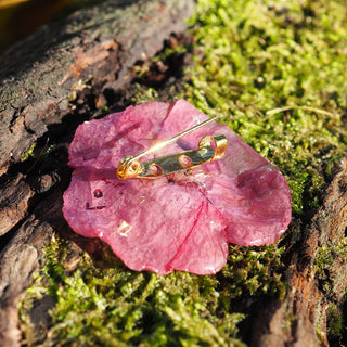 Bijou fleur - Broche vêtement en fleur de coquelicot rouge