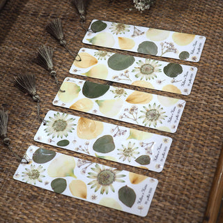 transformation de bouquet de mariée en marque-pages