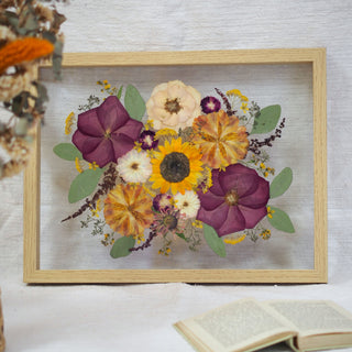 conservation de bouquet de mariée entre deux verres