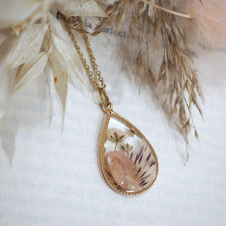 collier bouquet de mariées - upcycling de bouquet