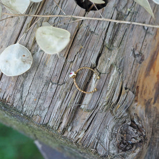 bague bruyère bijoux vraies fleurs séchées d'Auvergne