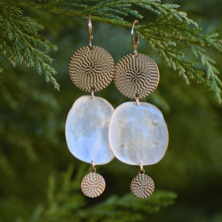 Boucles d'oreilles avec de vraies fleurs d'Auvergne à Clermont-Ferrand
