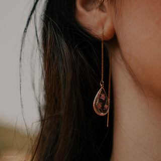 Boucles d'oreilles en fleurs d'alysse roses