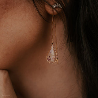 Boucles d'oreilles en fleurs d'alysse roses