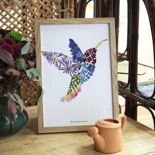 Cadre en vraies fleurs Colibri - Clermont