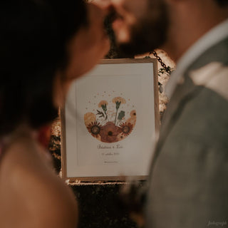 Conserver son bouquet de mariée en tableau