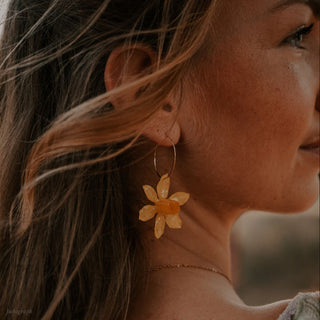 Créole en vrai jonquille bijoux en fleurs clermont