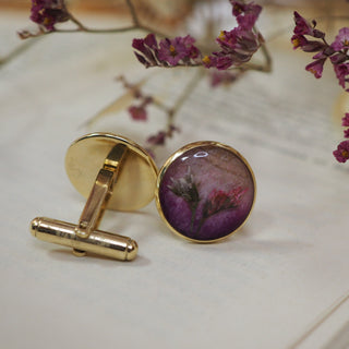 Boutons de manchettes en vraies fleurs - commande personnalisée sur mesure