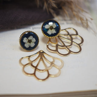 Boucles d'oreilles en fleurs - Bijoux vraies fleurs d'Auvergne à Clermont
