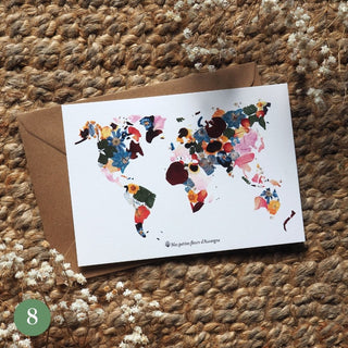 Lot de 4 cartes postales fleuries