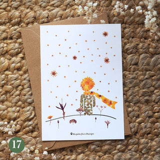 Lot de 4 cartes postales fleuries