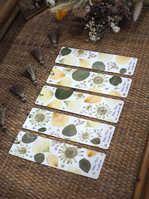 Conservation de bouquet de mariée en marque-pages Clermont